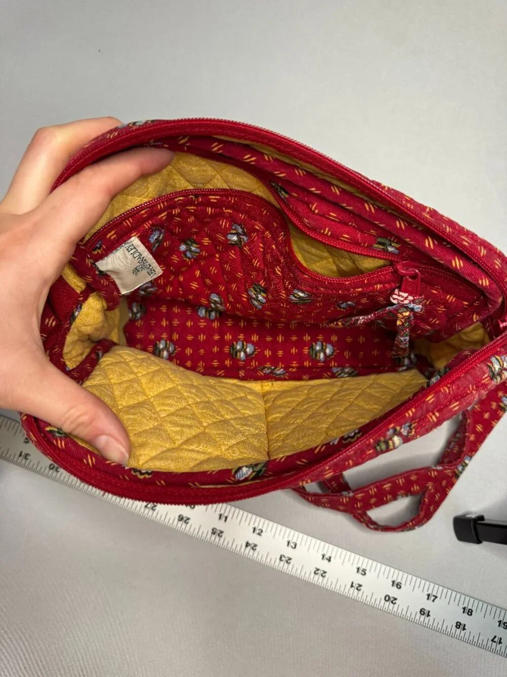 Vera Bradley Provincial Red Crossbody Bag Floral Cute! 90s Retired